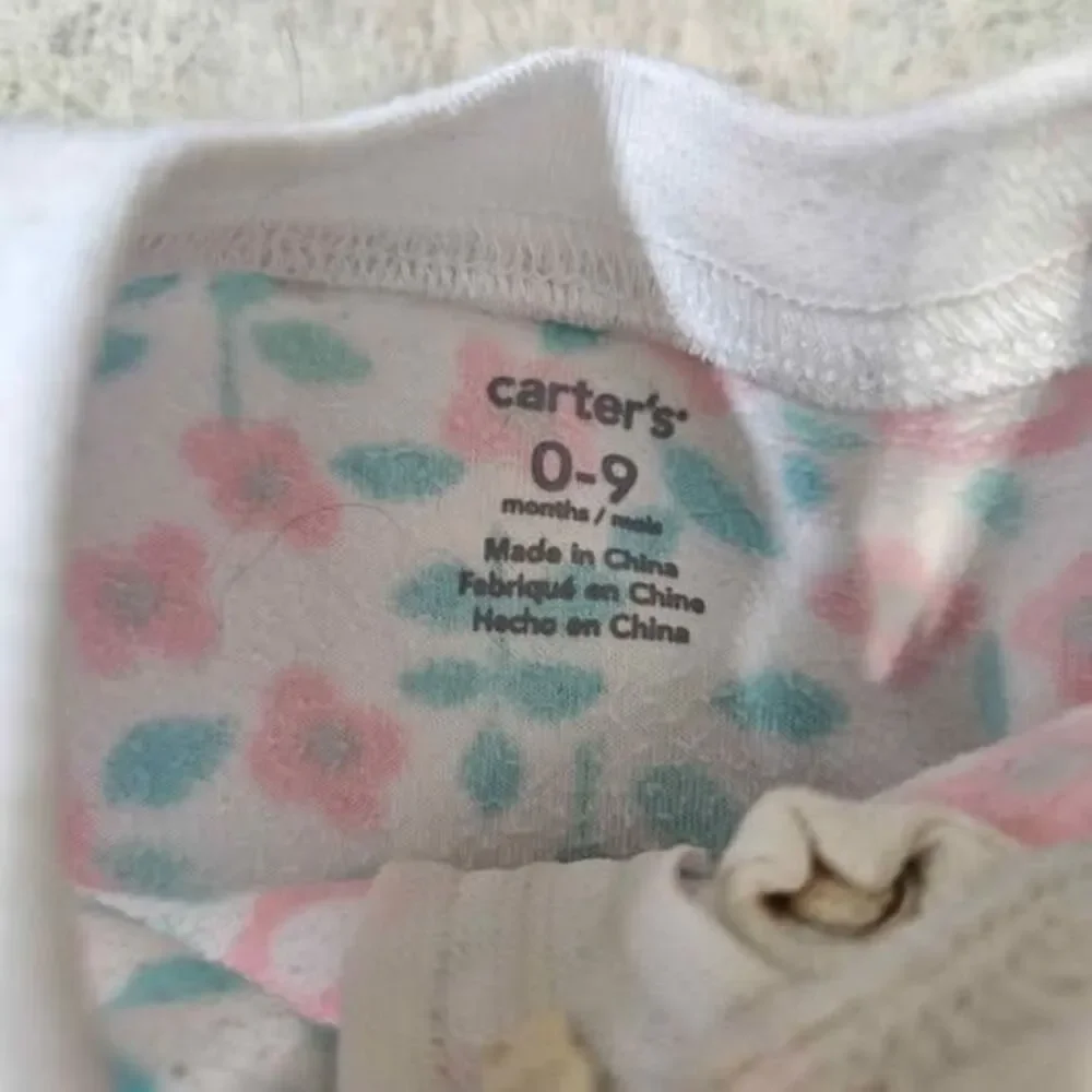 Baby Girl Pink Floral Fleece Sleep Gown Sack Size 0-9 Months